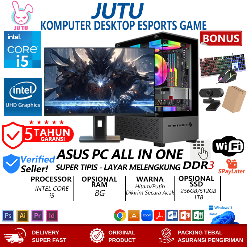 Jual JT PC GAMING FULL SET 12-INTI BARU, KOMPUTER DESKTOP PERAKITAN ...