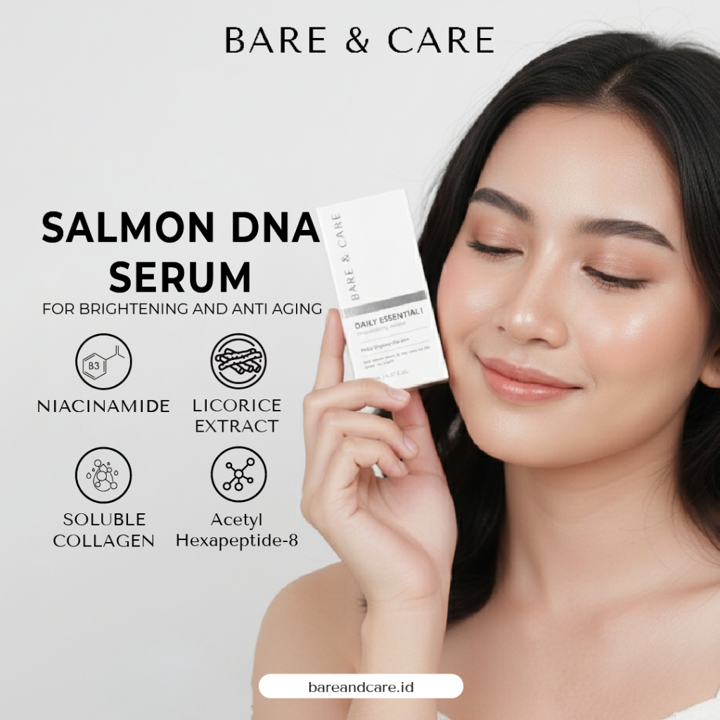 [BPOM] Bare & Care Serum Salmon DNA Brightening Face Serum Pencerah wajah
