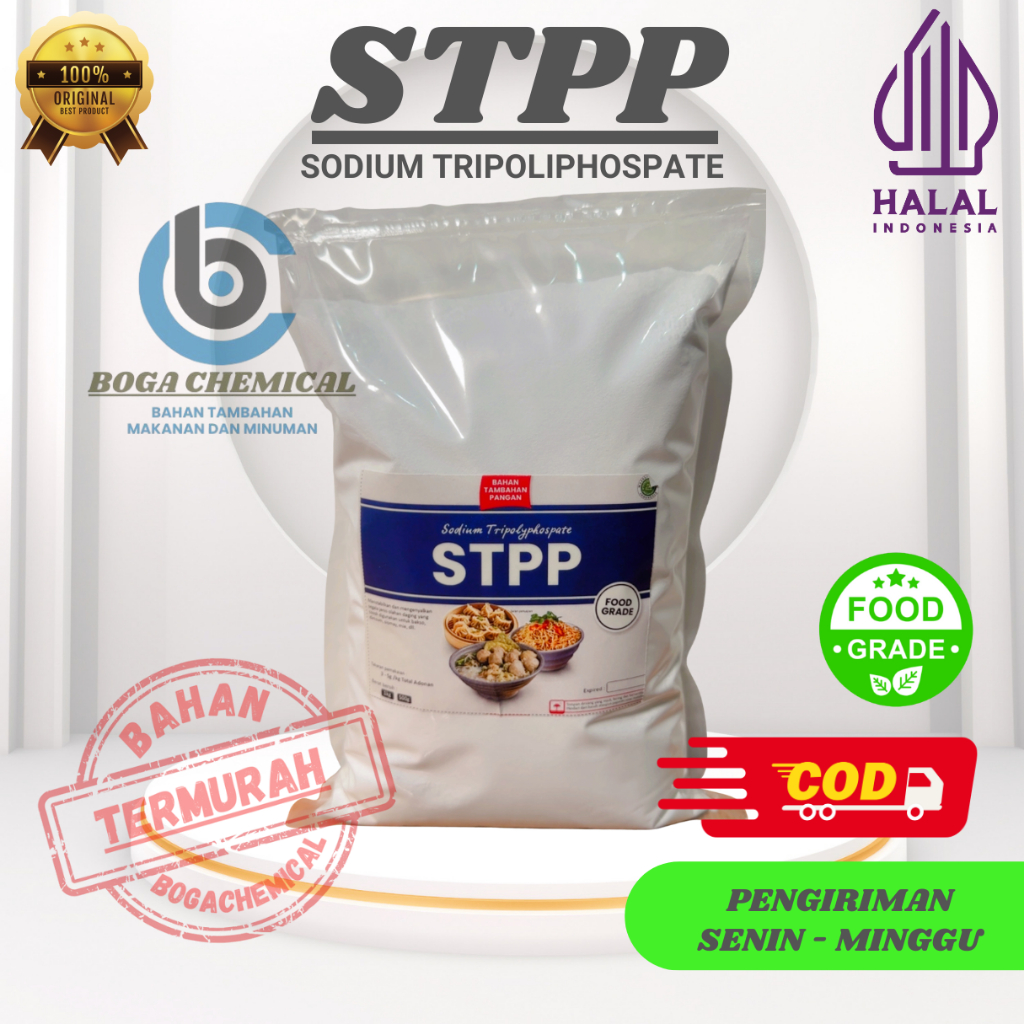 Jual 1kg STPP Sodium Tripolyphospat / STPP Food Grade 1kg / Pengenyal ...