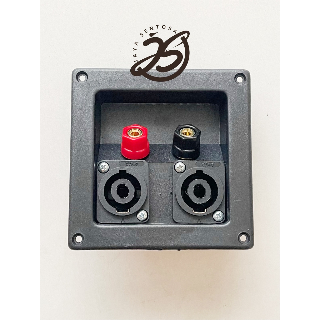 Jual TERMINAL BOX SPEAKER BIDING POST 2 SOCKET SPEAKON ups TERMINAL 2 ...