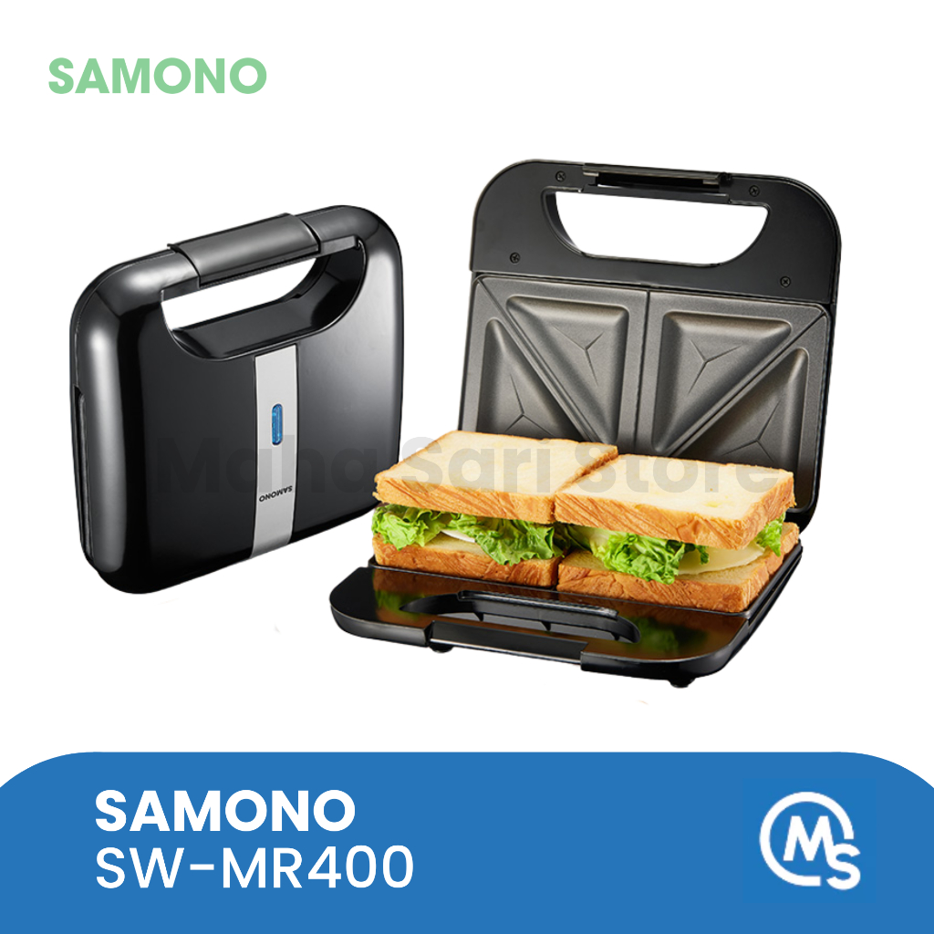 Jual SAMONO SW-SM400 400W Low Watt Sandwich Maker Pemanggangan Roti ...