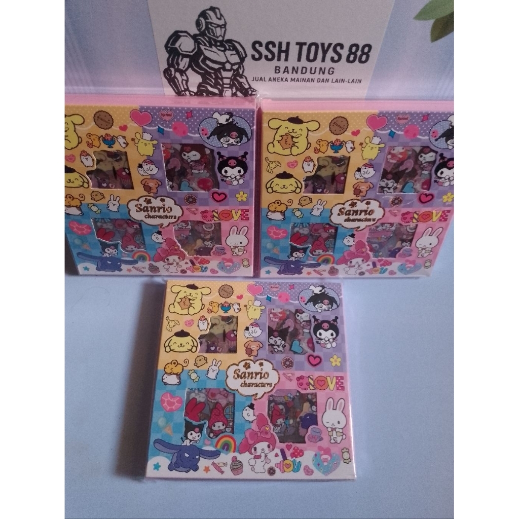 Jual Stiker Tempel Sanrio 100pcs – Cute Cartoon Sticker Set | Isi ...