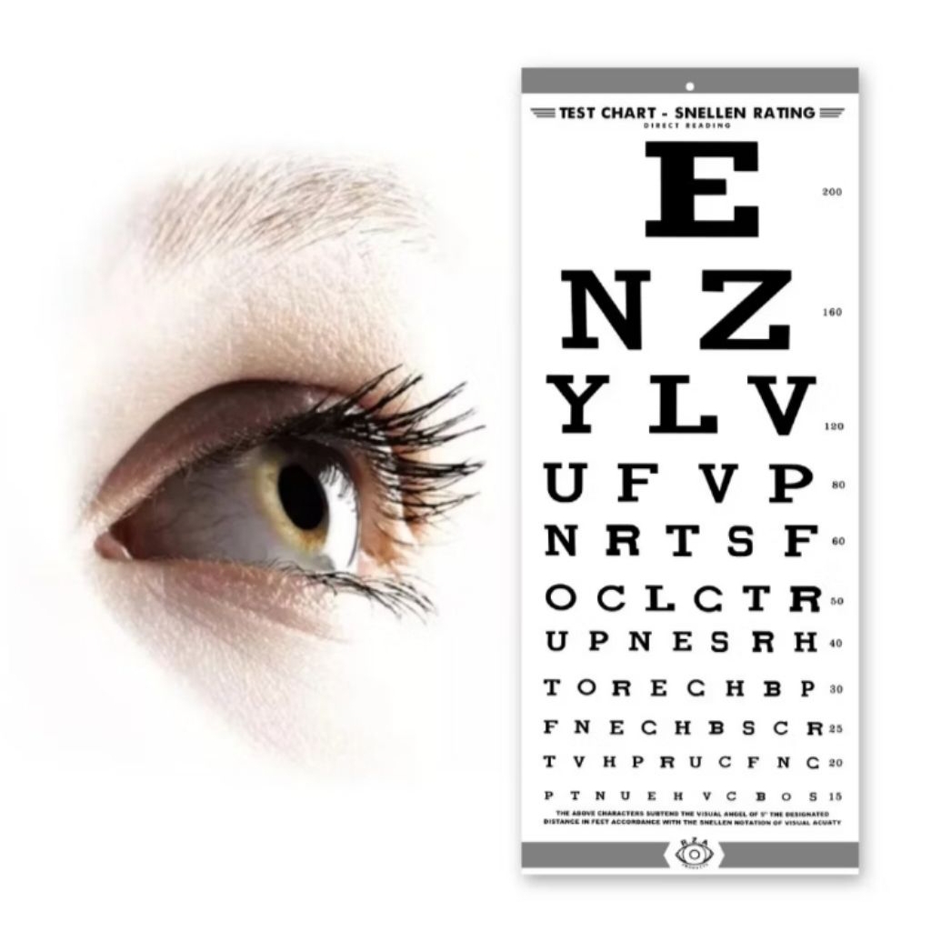 Jual snellen chart vision / kertas tes kesehatan mata rabun jauh ...