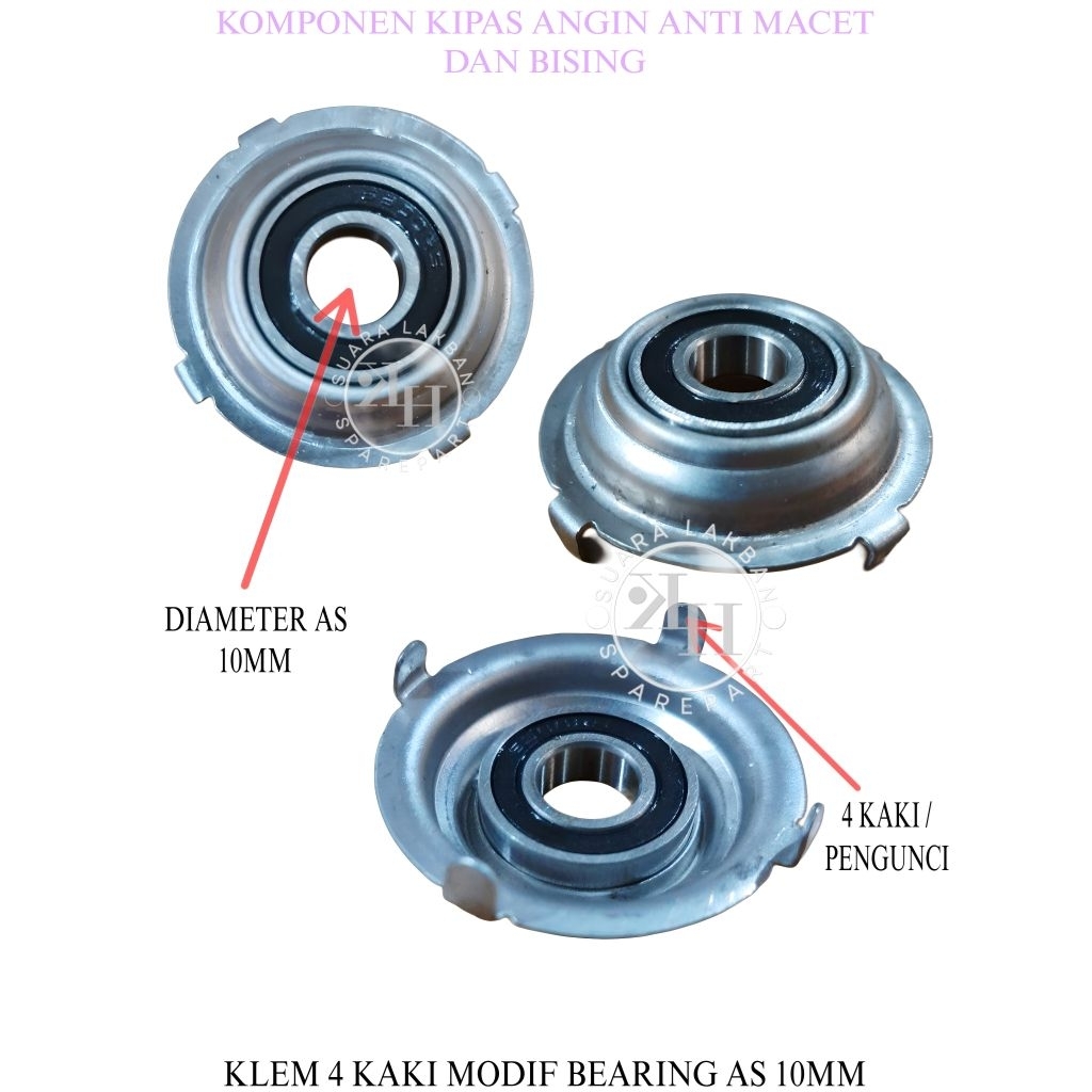 Jual KLEM 4 PENGUNCII KIPAS ANGIN / KLEM 4 KAKI MODIF BEARING LUBANG AS ...