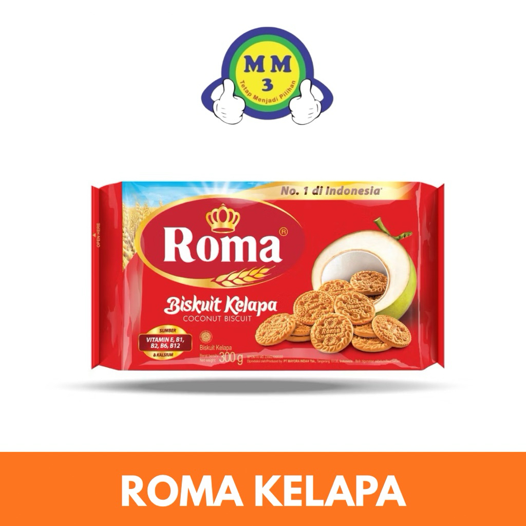 Jual ROMA BISKUIT KELAPA COCONUT BISCUIT 300g | Shopee Indonesia