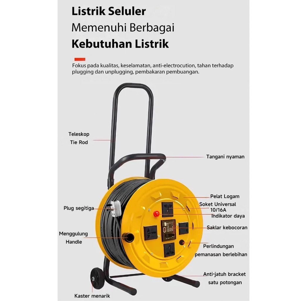 Jual Reaim Kabel Roll 4 Lubang 15 Meter SNI - Stop Kontak Gulung ...