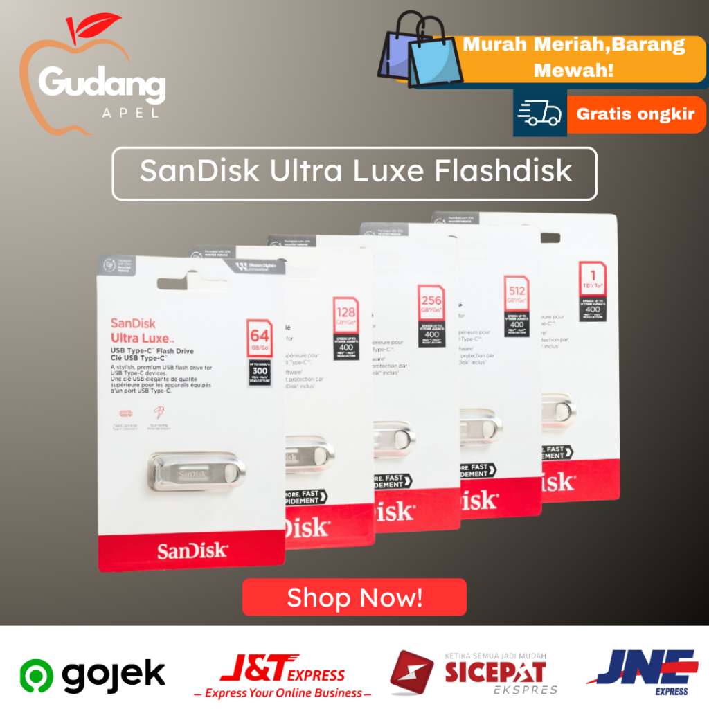 Jual SanDisk Ultra Luxe Flashdisk USB Type C 3.2 Gen 1 | Shopee Indonesia