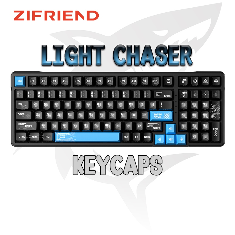 Jual ZIFRIEND Light Chaser Keycaps 126 Keys Dye Sublimation Cherry ...
