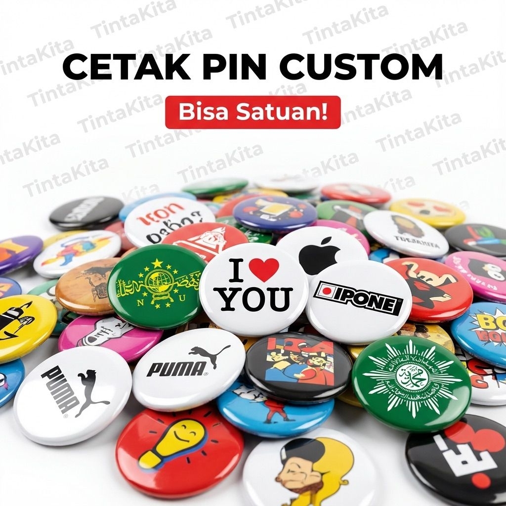Jual Cetak Pin Custom Premium - Tersedia Ukuran 44mm & 58mm - Bisa ...