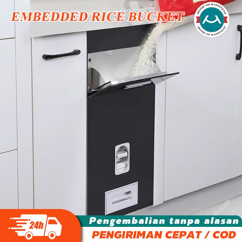 Jual Ember Beras Anti Serangga Dari Baja Tahan Karat 304 15KG Embedded ...
