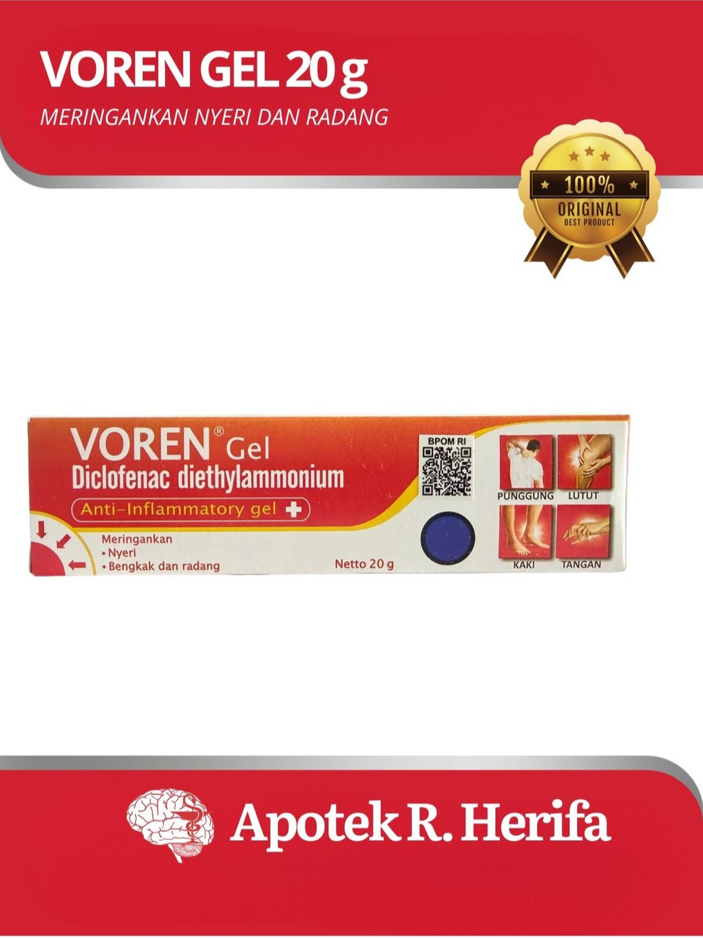 Jual VOREN GEL 20 GRAM - NYERI SEND, KESELEO, BENGKAK, MEMAR | Shopee ...