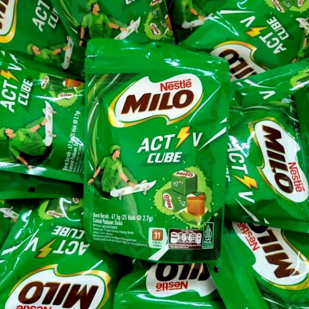 Jual Nestle Milo Activ Cube Kemasan 67,5 gr (isi 25 cube) Snack Permen ...