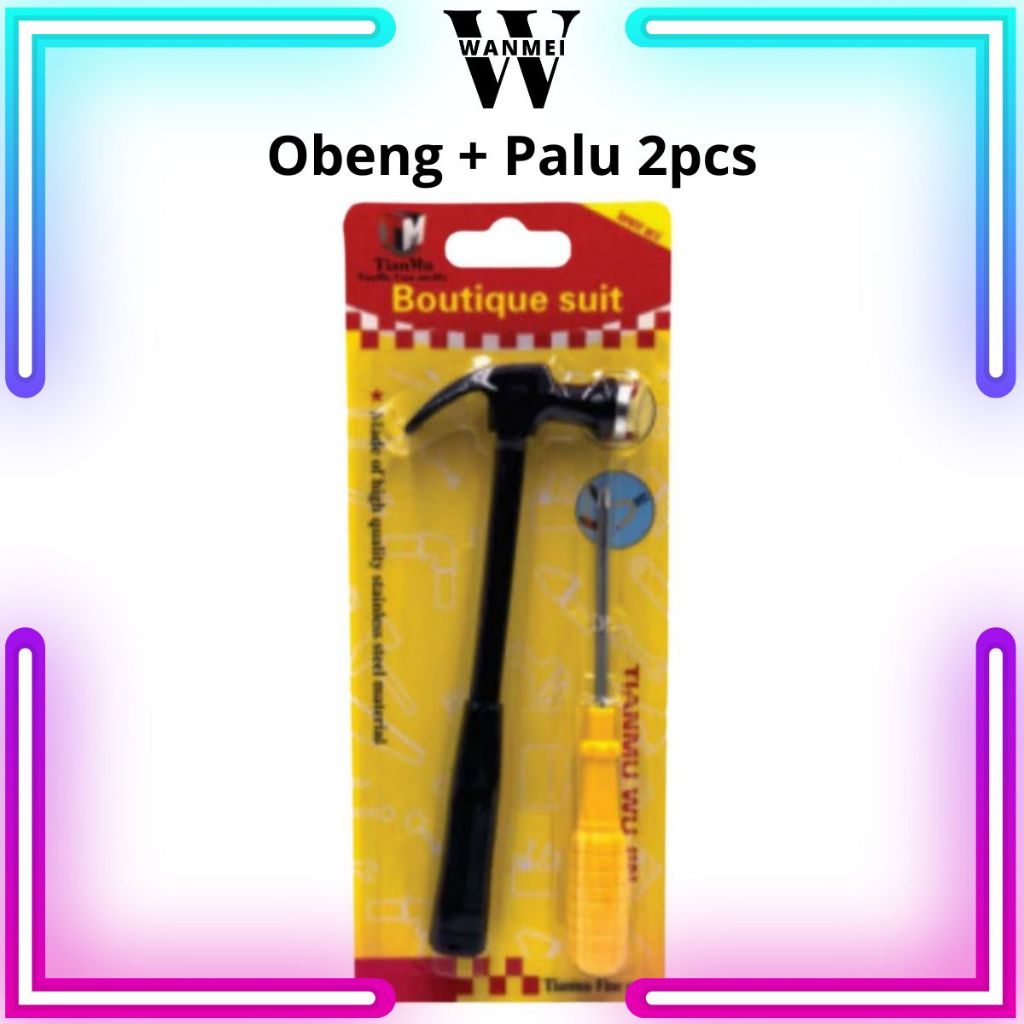 Jual Obeng + Palu 2pcs / Tool Kit Set Alat Pembuka Sekrup Penghancur ...