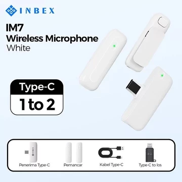INBEX IM4 Mic Wireless Live Vlog Microphone With LED Display Charging Case Clip On Lavalier