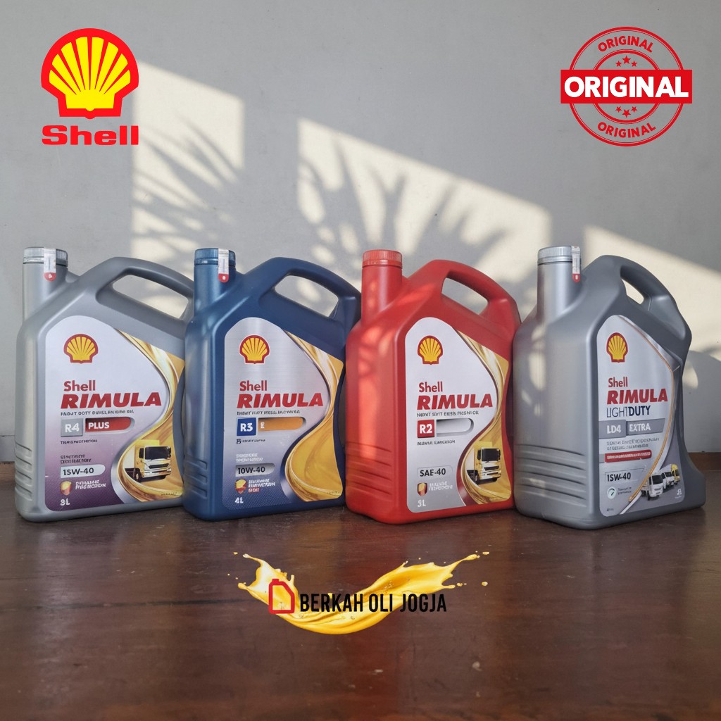 Jual Oli Mesin Mobil Shell RIMULA R5 E | RIMULA R4 Plus | Rimula R2 ...