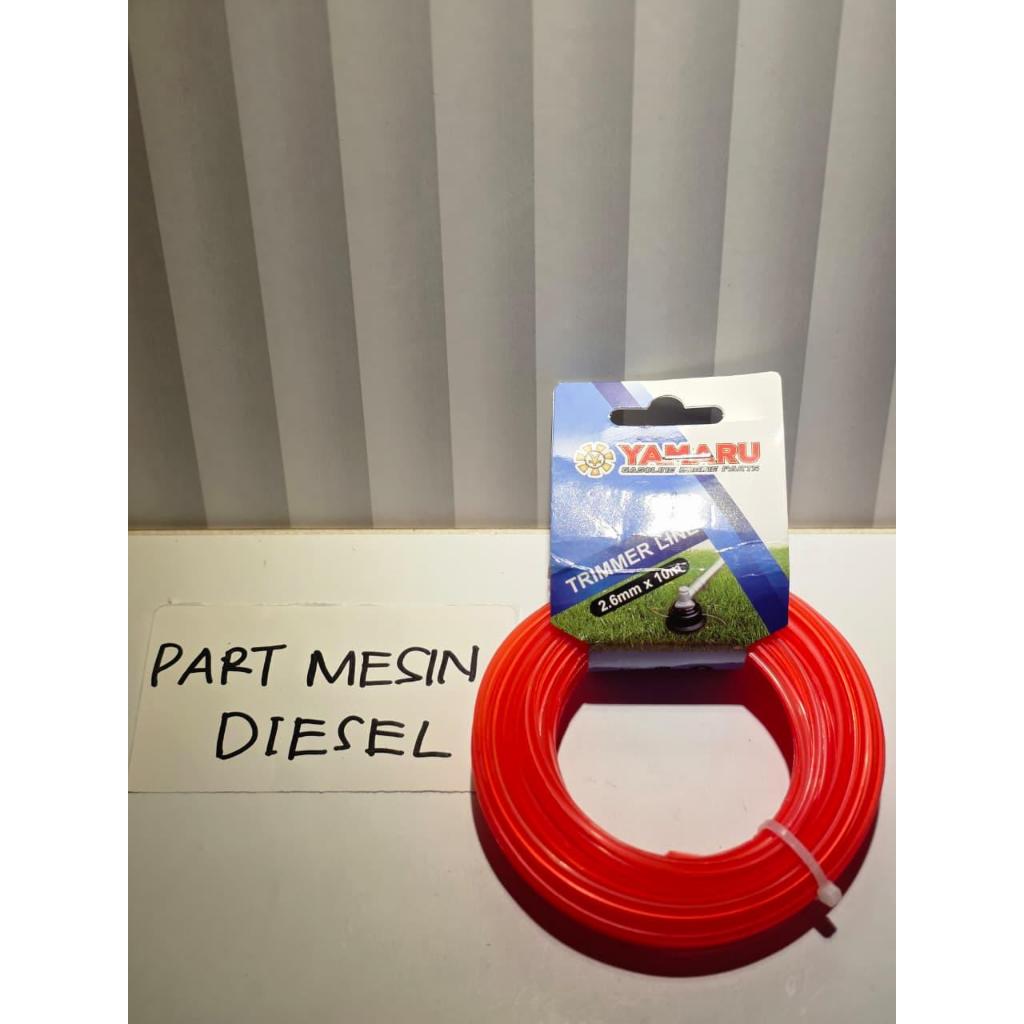 Jual Trimmer Line Nylon Cutter 2,6 x 10m Tali Senar Mesin Potong Rumput ...