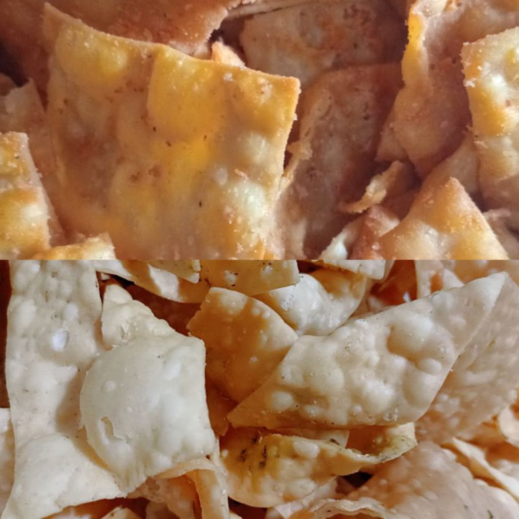 Jual keripik pangsit enak renyah/snack kiloan murah/keripik bawang ...