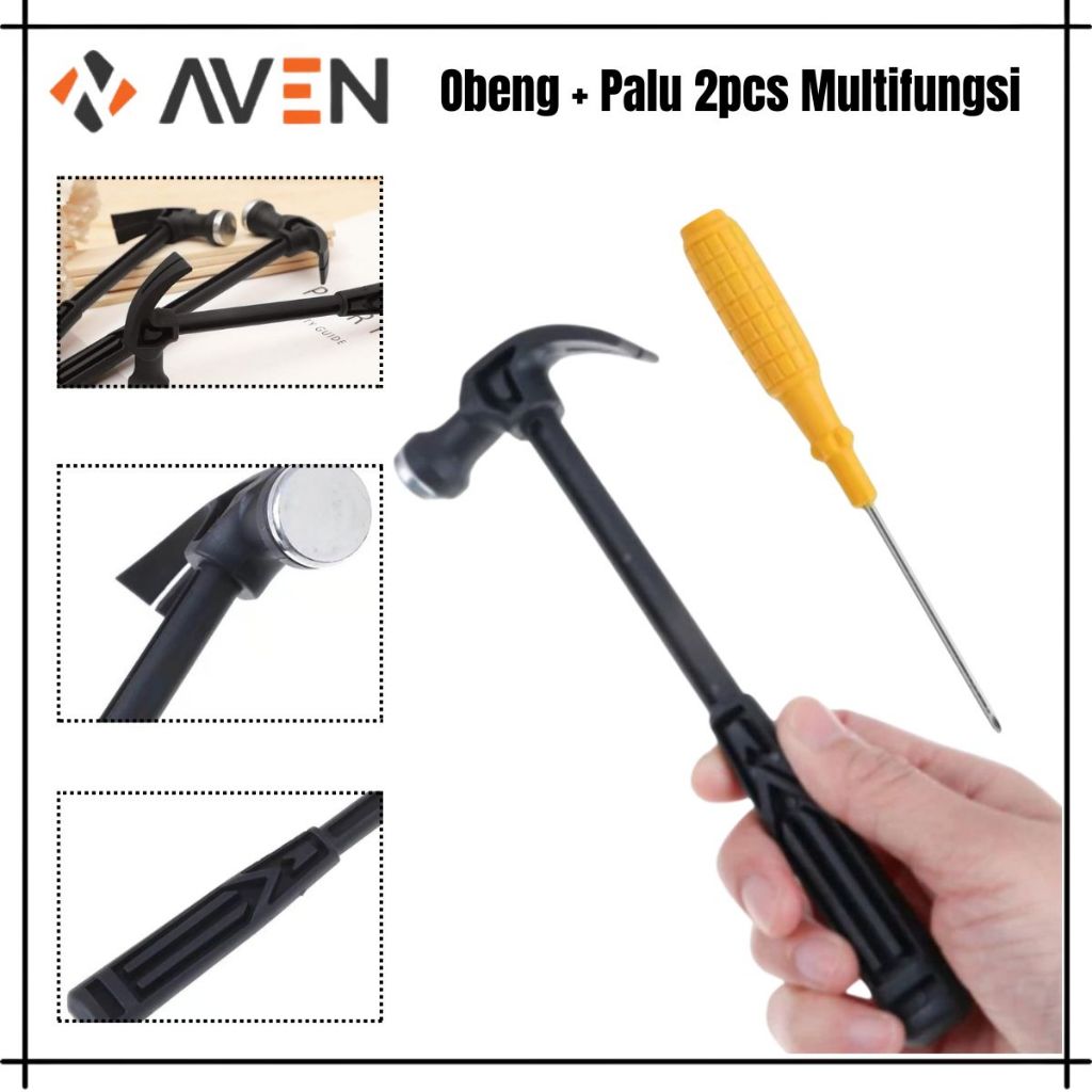 Jual AVEN Obeng Dan Palu 2 pcs / Perkakas Alat Tukang Tool Set Martil ...