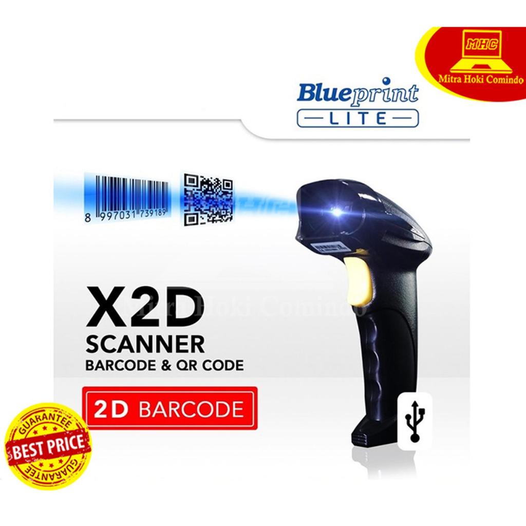 Jual SCANNER BARCODE SCANNER CCD QR CODE LASER 2D BLUEPRINT LITE X2D ...