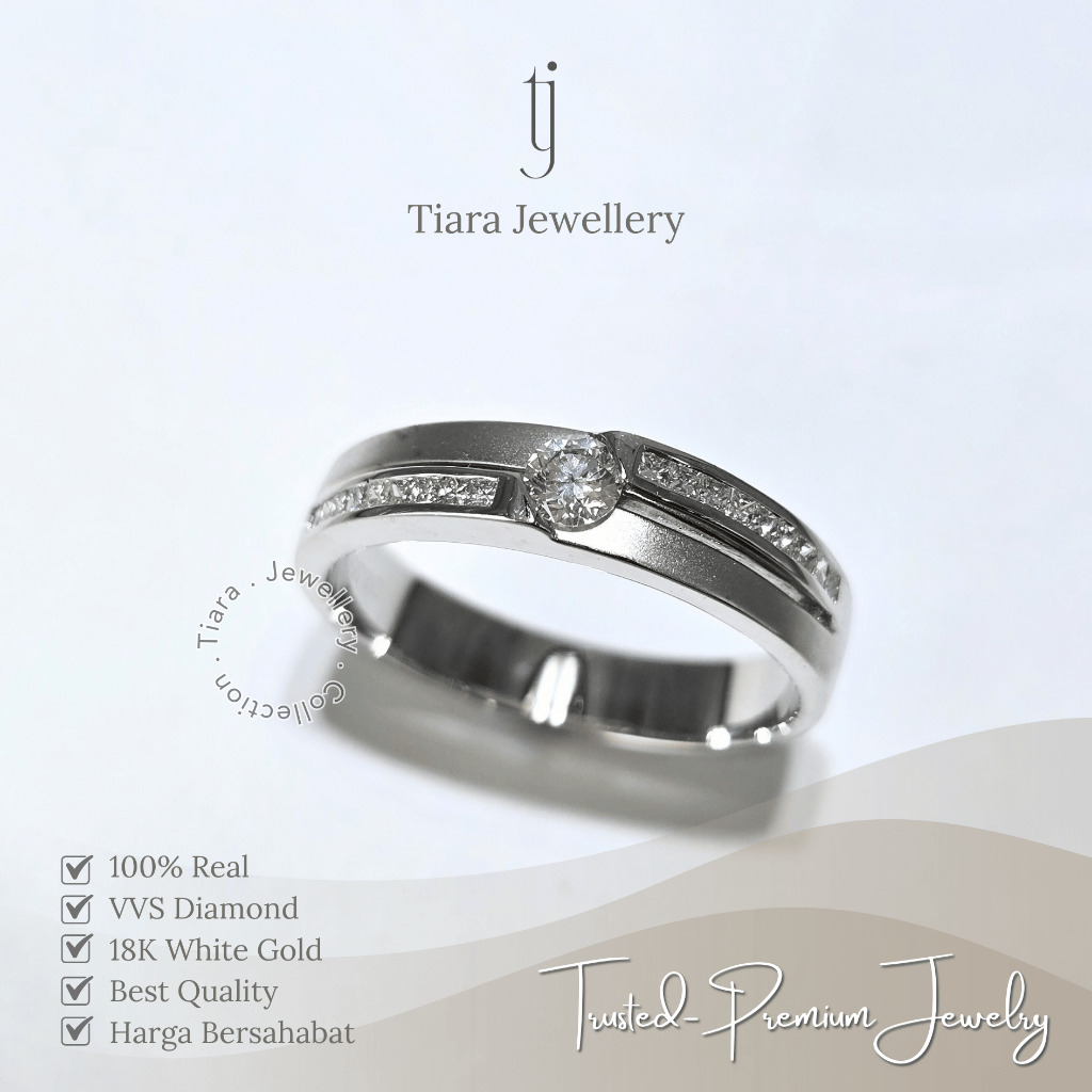 Jual Tiara Jewellery - Unisex VVS Diamond Everyday Wedding Proposal ...