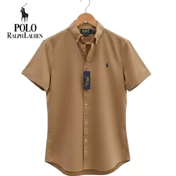 Polo Ralph Lauren Kemeja Pria Lengan Pendek Slim Fit Bordir 3D