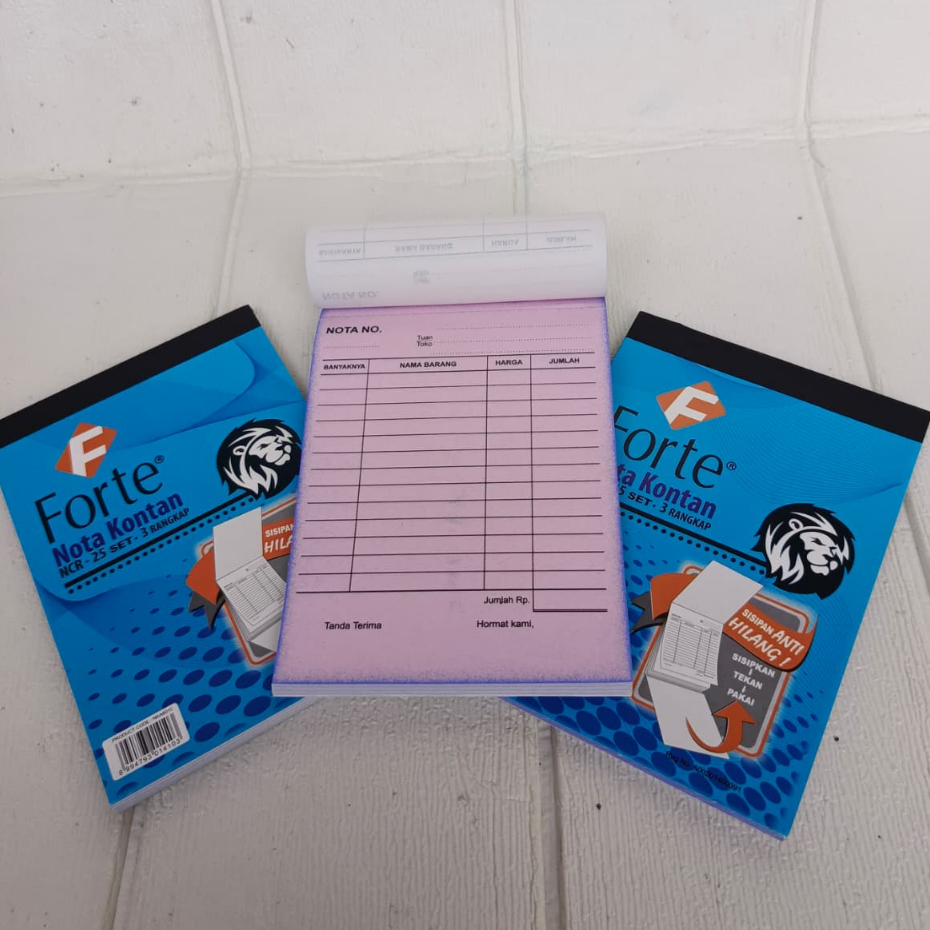 Jual Nota Kontan Forte Kecil 3 Ply (NK K3 NCR) 3 Rangkap : Putih ...