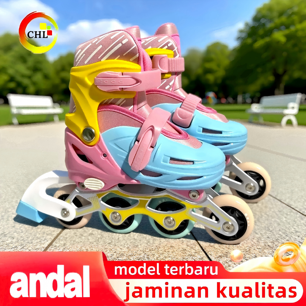 Jual Sepatu Roda Adjustable Mode Ganda Roda LED Nyala Otomatis Tampil ...