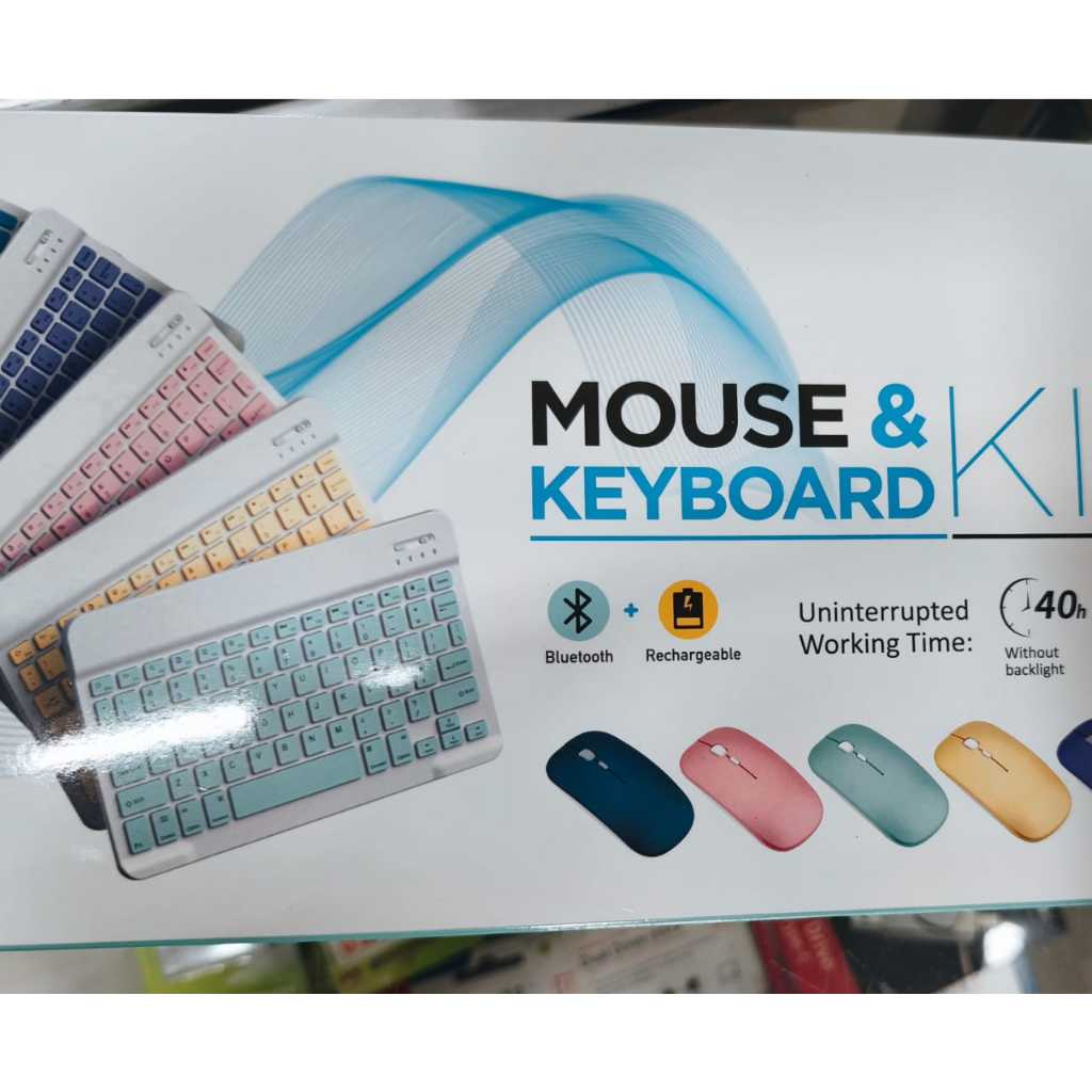 Jual Digigear Keyboard Mouse Set Wireless Bluetooth 10 inch For Laptop ...
