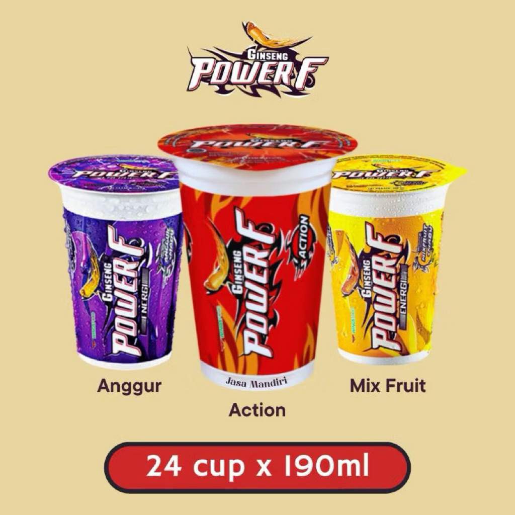 Jual MINUMAN BERENERGI SEGAR - POWER F KEMASAN 190 ML HARGA GROSIR ...