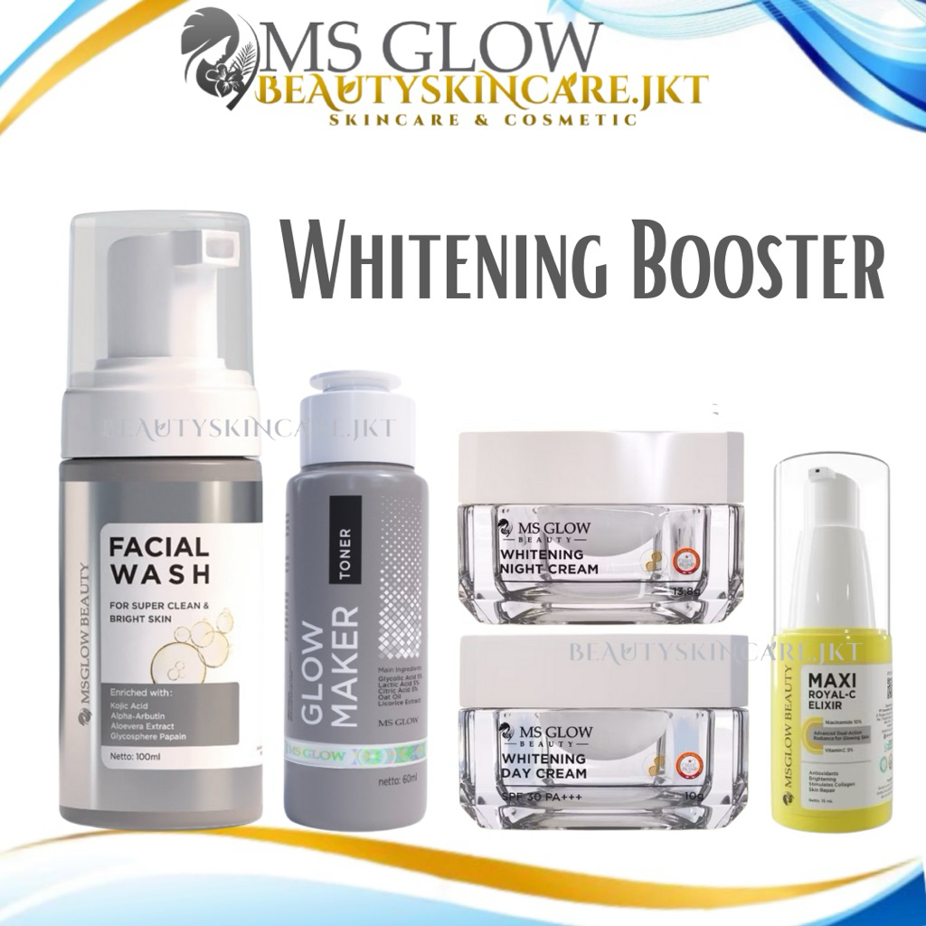 glutathione booster whitening ms glow Jual Ms Glow Paket Whitening Booster
