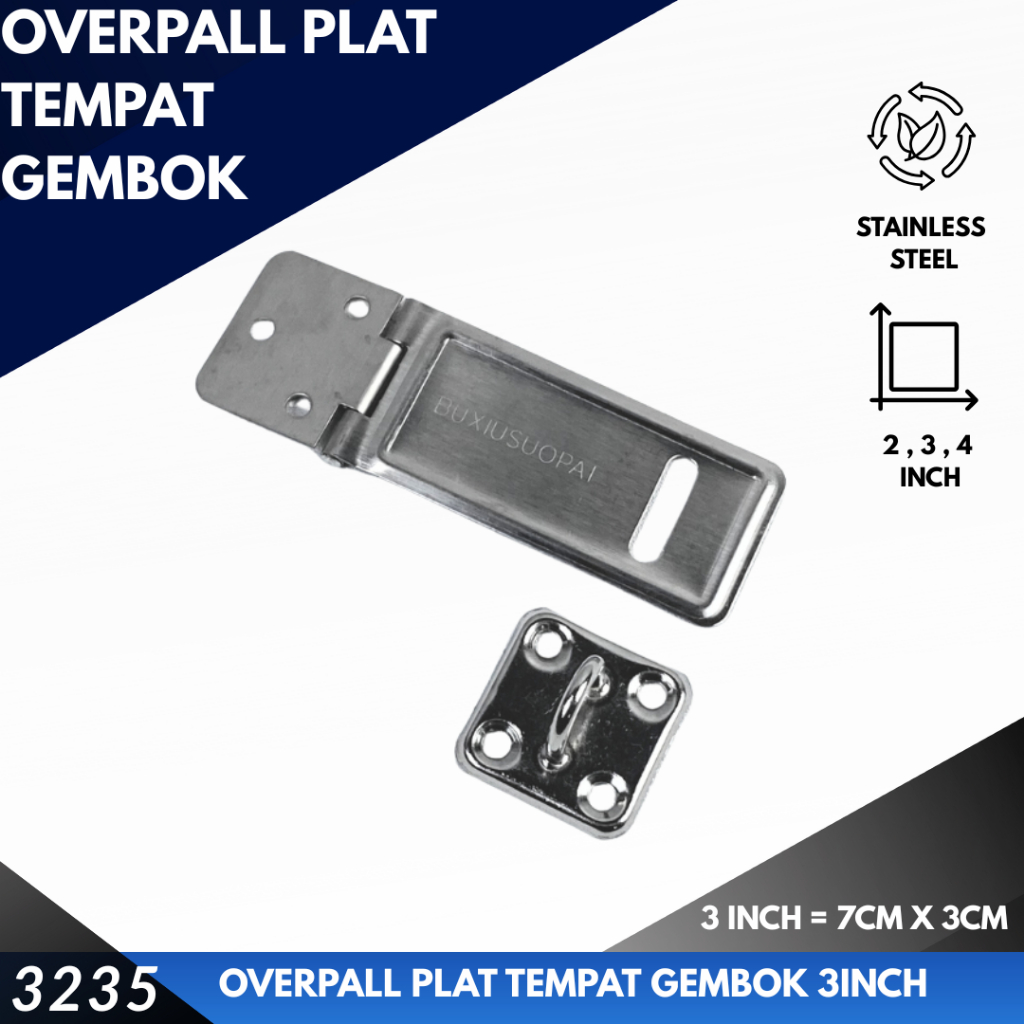Jual Overval Plat Cantolan Gembok Tebal 3 inch 4 inch 5 icnh Anti Karat ...