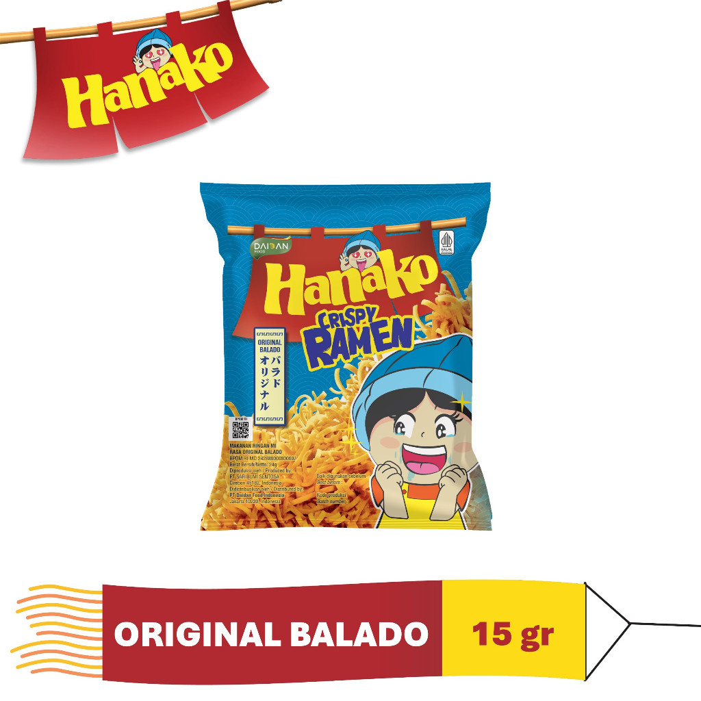 Jual Hanako Snack Crispy Ramen Original Balado 15 gr | Shopee Indonesia