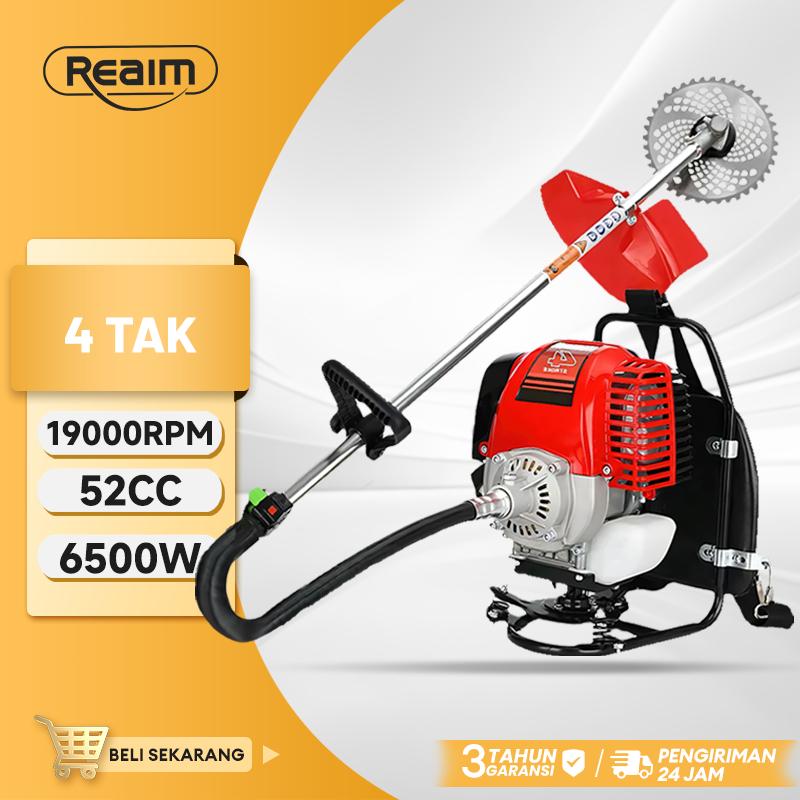 Jual REAIM Mesin Potong Rumput 4 tak 52CC Mesin Rumput Pemotong Rumput ...