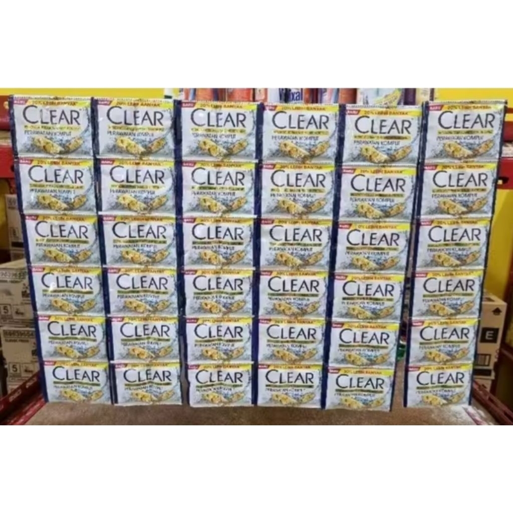 Jual Shampo Sachet Clear 1 Renceng - Anti Ketombe, Menthol, Perawatan ...