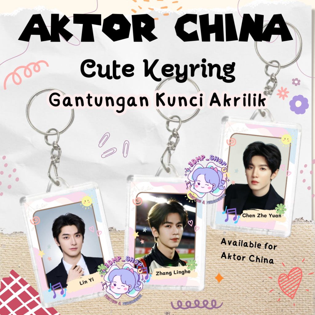 Jual Gantungan Kunci Keychain Ganci Aktor Dracin Drama China Chen Zhe ...