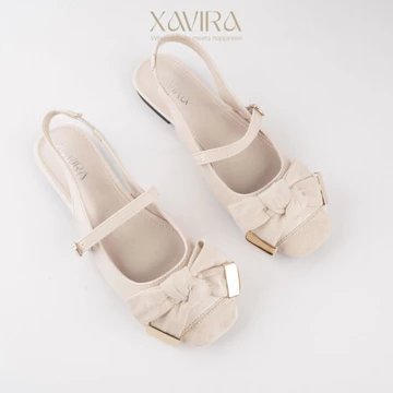 Xavira Ivora Sepatu Import Wanita Flat Shoes Lepes Kerja Kuliah Kantor Lepes Harian Santai