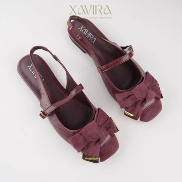 Xavira Ivora Sepatu Import Wanita Flat Shoes Lepes Kerja Kuliah Kantor Lepes Harian Santai