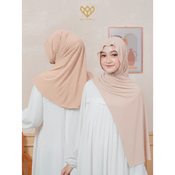 Mairaku Pashmina Inner Bando Oval Jersey Meleyot 2 In 1 Bandana Hanna