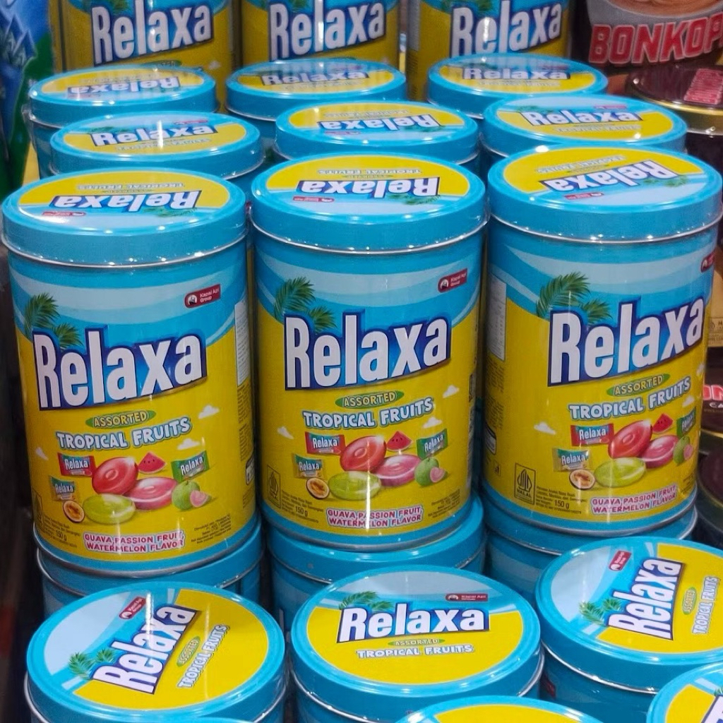 Jual RELAXA Tropical Fruit Kaleng 150 gram permen aneka rasa Promo ...