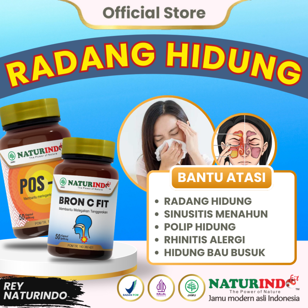 Jual Herbal Radang Hidung Polip Hidung Rhinitis Alergi Batuk Pilek Bron ...