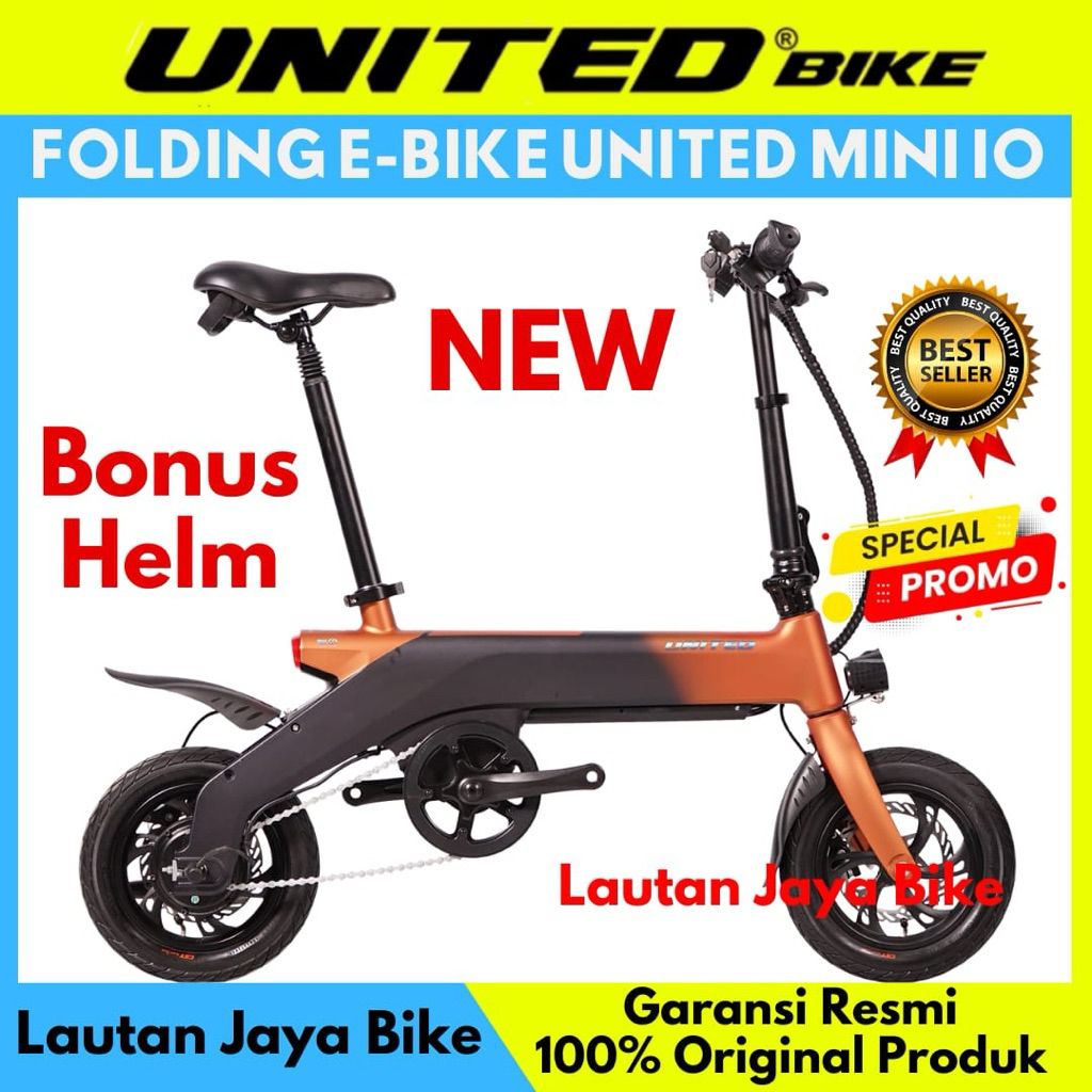 Jual Sepeda City Bike Listrik E-Bike United Folding Mini IO Terbaru ...