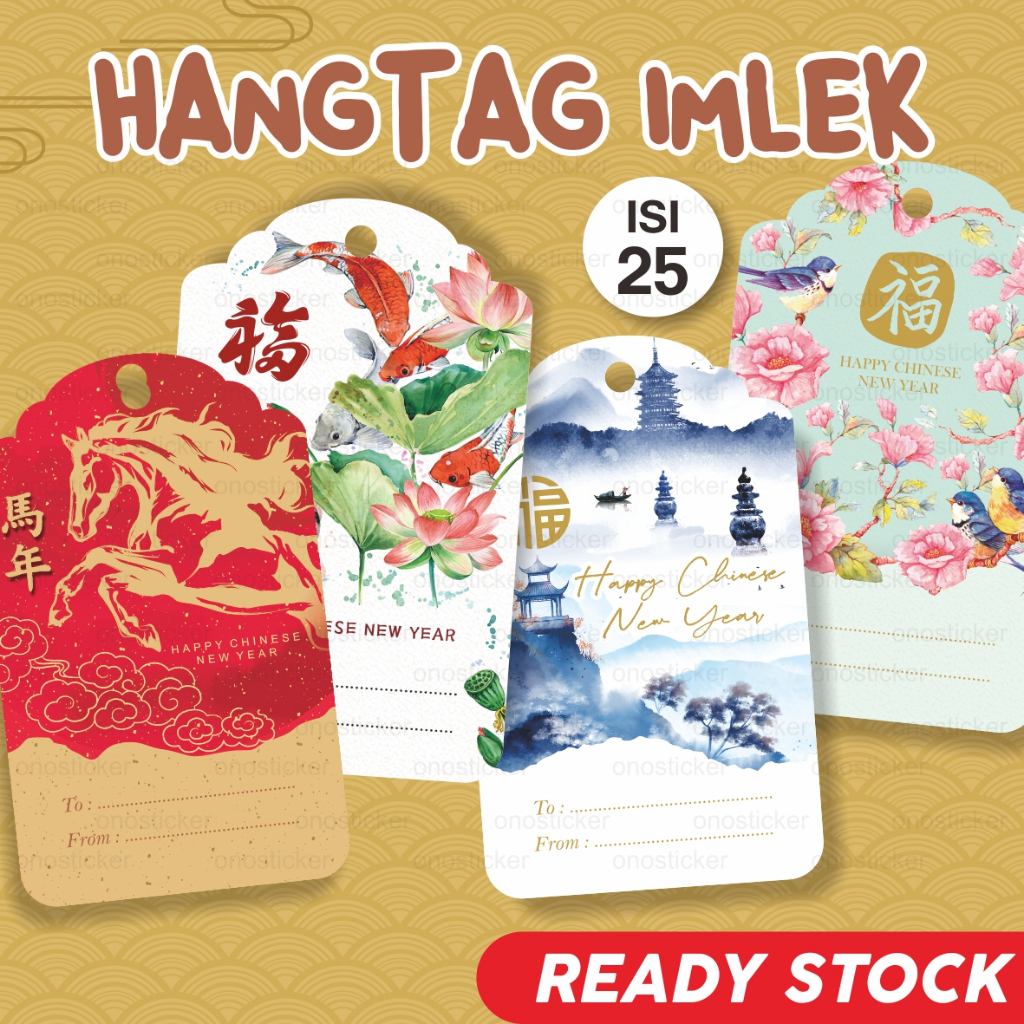 Jual Hangtag Chinese New Year Imlek Sincia Rabbit Label Tag Parcel Kado ...