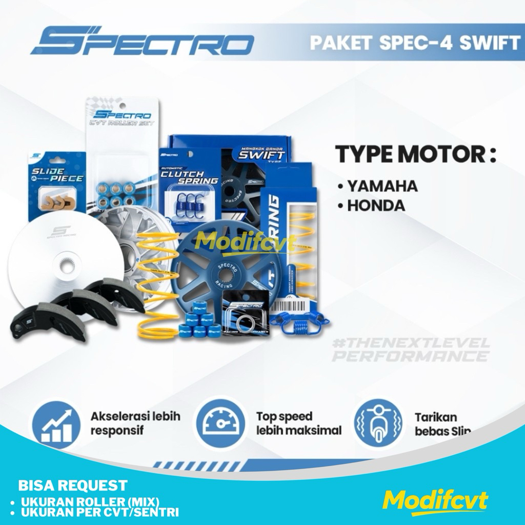 Jual Spectro Paket CVT Spec 4 Swift Universal Vario PCX ADV Nmax Aerox ...