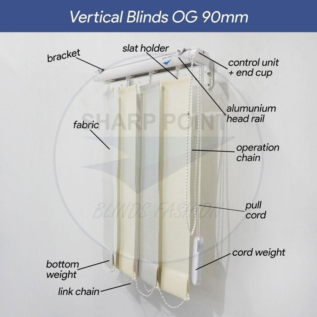 Jual Sharp Point Vertical Blinds Gorden Lipat Perkantoran Bahan ...
