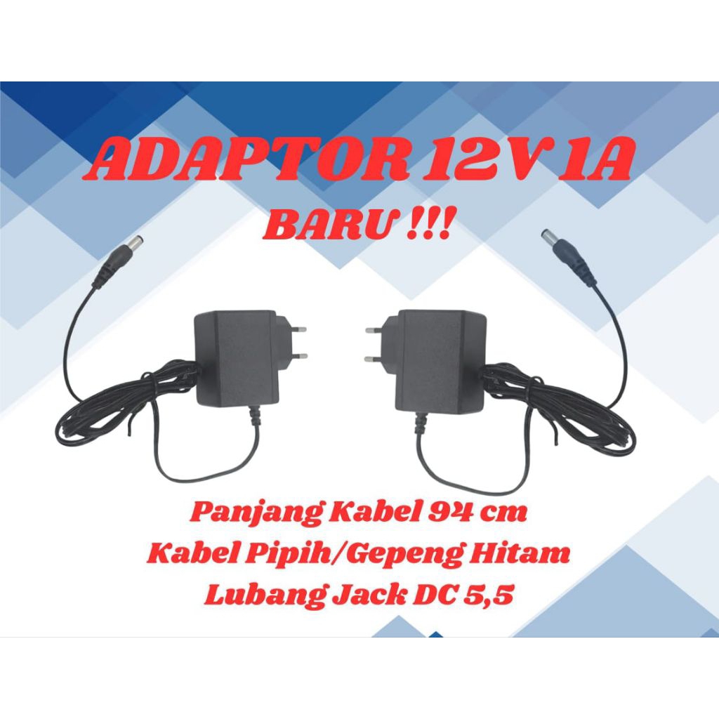 Jual ADAPTOR 12V 1A NEW ORIGINAL REAL AMPER untuk ROUTER MODEM STB CCTV ...