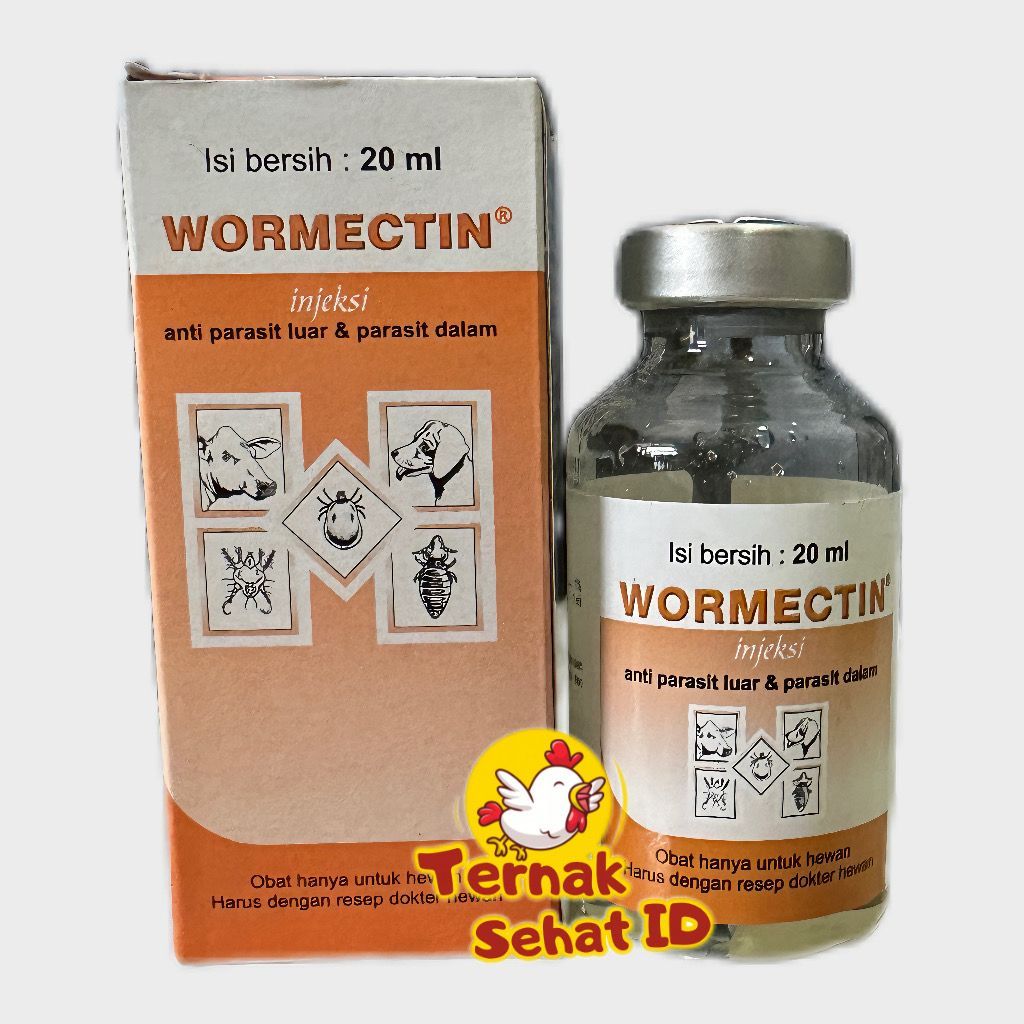 Jual WORMECTIN injeksi 20ml,5ml anti parasit luar seperti kutu, caplak ...