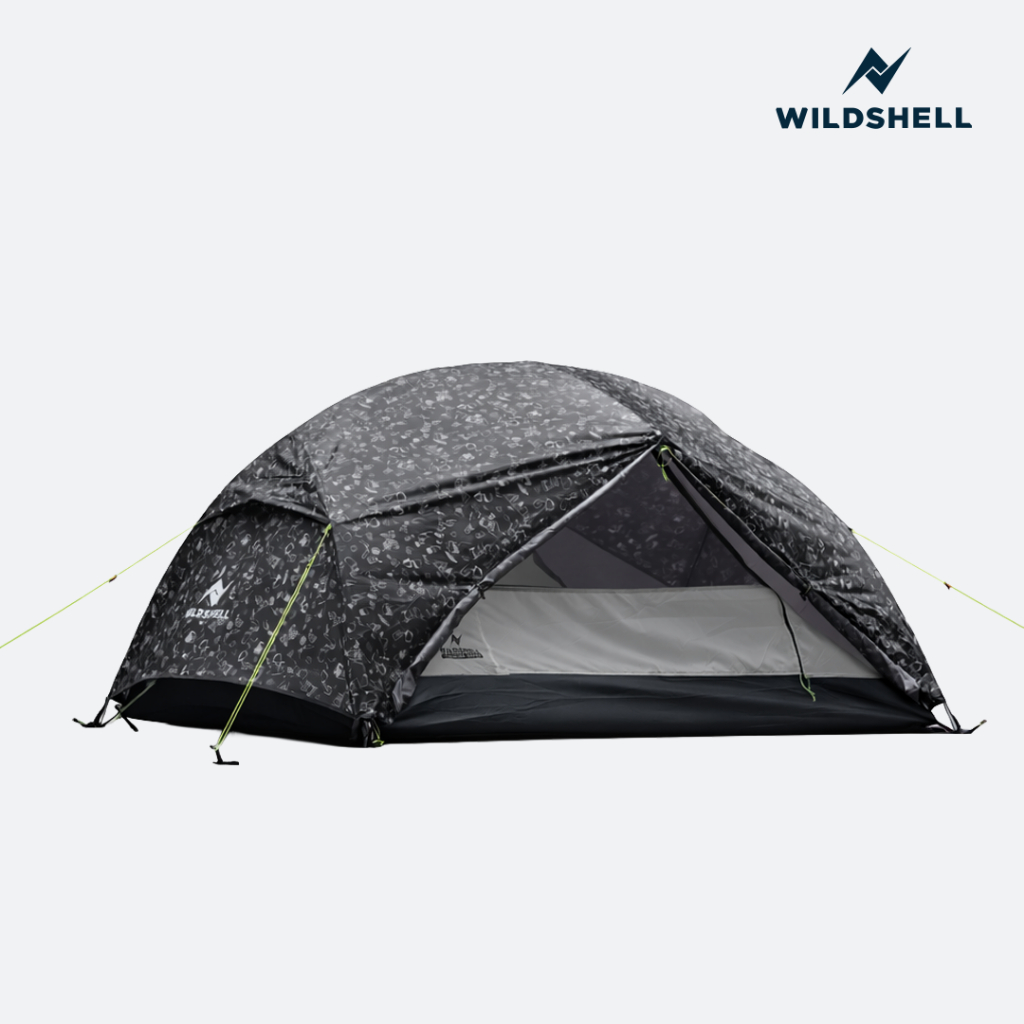 WILDSHELL Tenda Sembalun Series Kapasitas 2 Person Pattern Coffee
