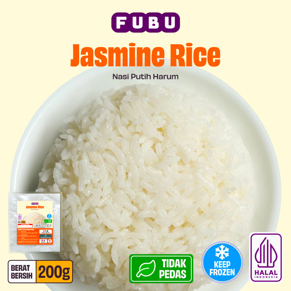 Jual FUBU Jasmine Rice - Nasi Putih Instan Siap Saji - Satu Porsi Lauk ...