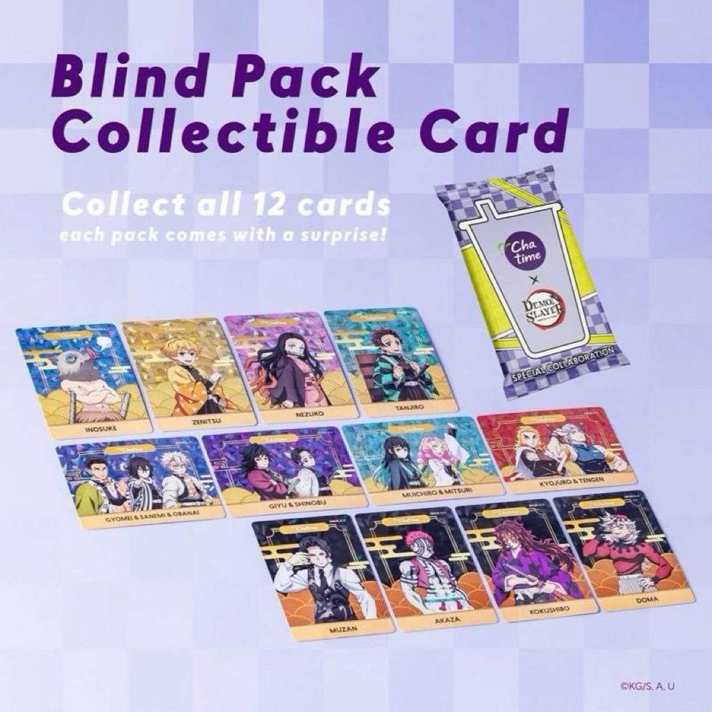 Jual Official Demon Slayer Character Card, Chatime | Shopee Indonesia