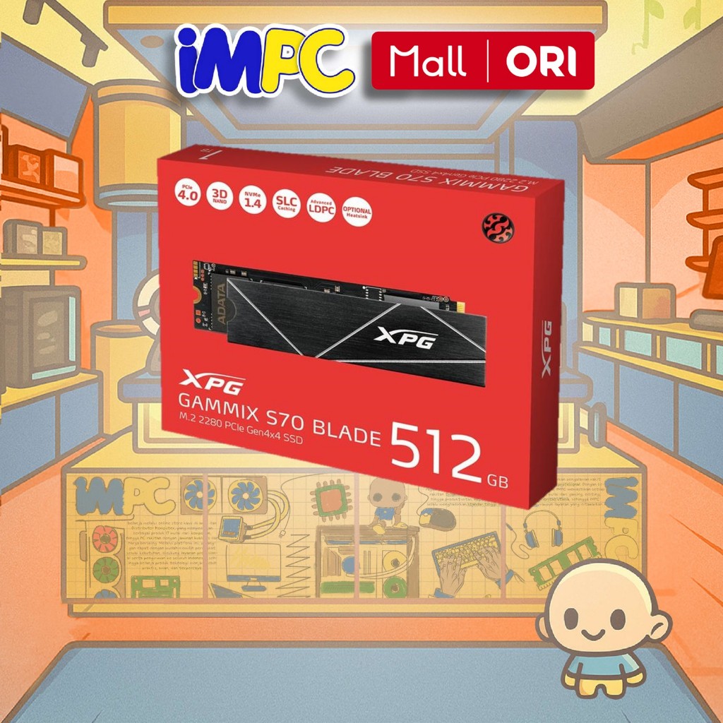 Jual ADATA XPG GAMMIX S70 BLADE 512GB PCIe Gen4x4 M.2 2280 | Shopee ...